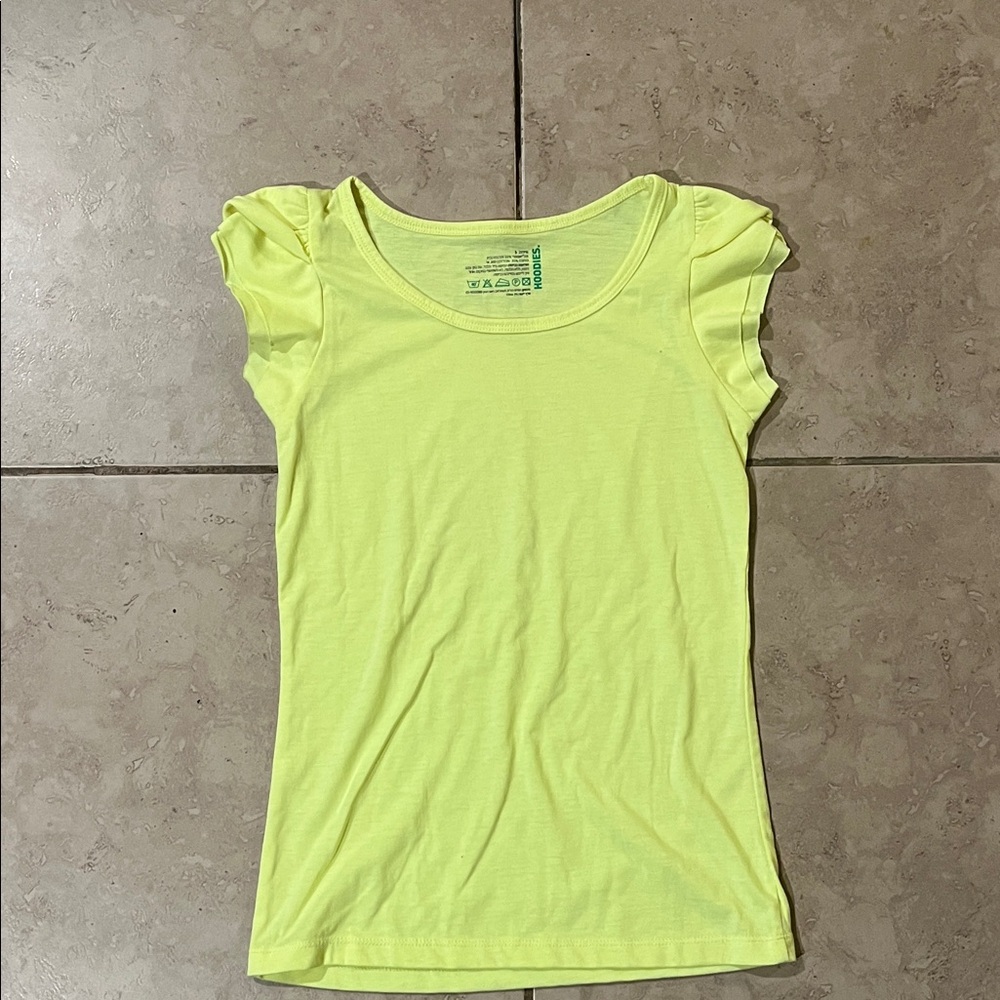 Women's Lime Green Short Sleeve Top